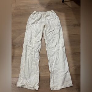 Brandy White Linen Pants